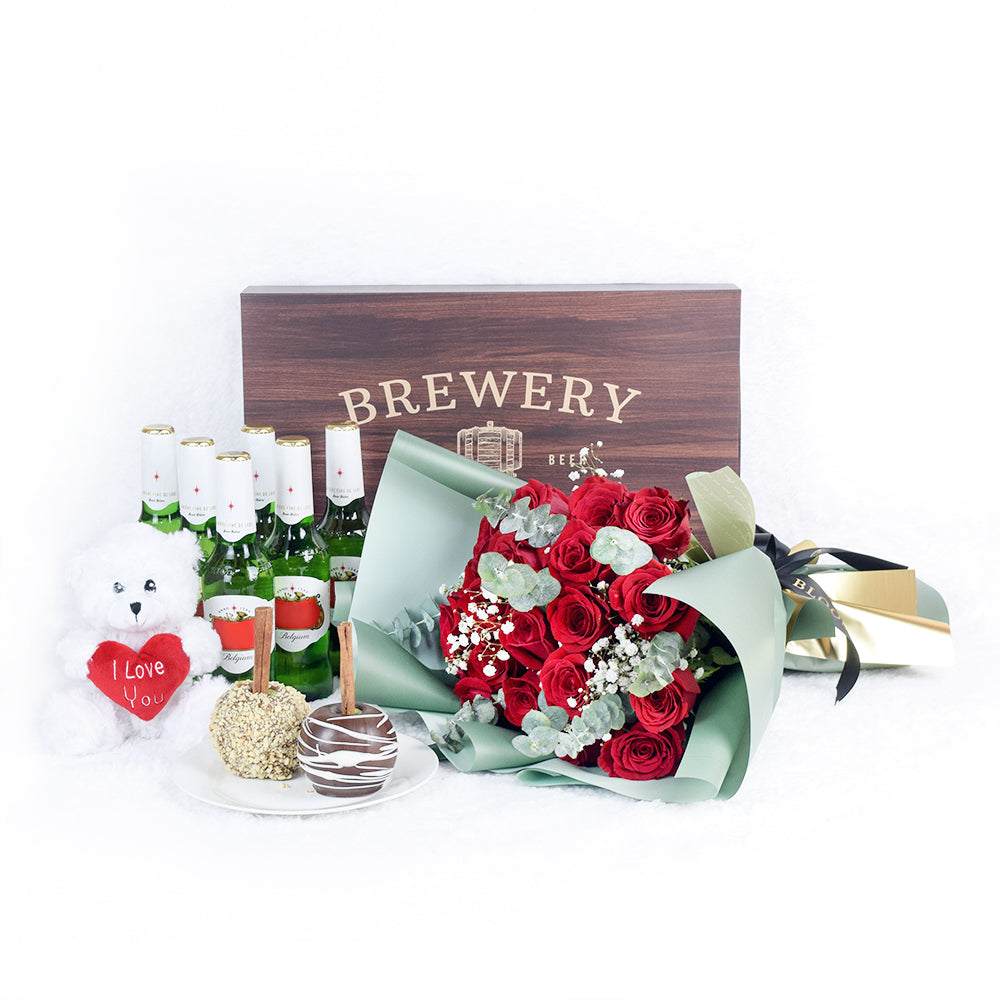 It's A Fun Surprise! Flowers & Beer Gift