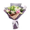 Kiss of Pink Rose & Lilies Bouquet. Flower Gifts from America Blooms - America Delivery.
