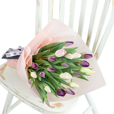 Blooms America  Flower Delivery - Blooms America Flower Gifts - Lilac Tulip Bouquet