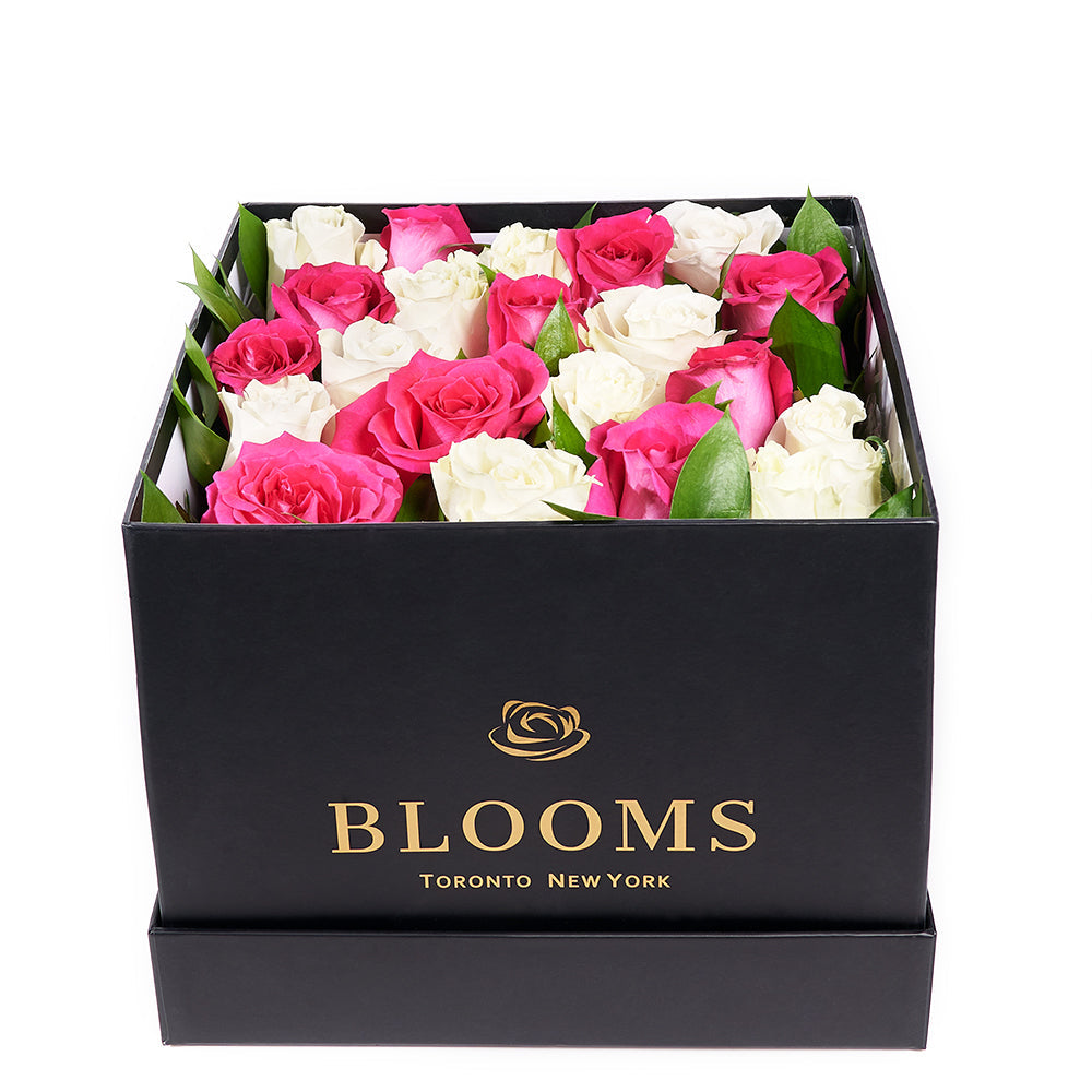 Mother’s Day Red & White Rose Box Gift, Mother’s Day Gifts from America Blooms - America Delivery.
