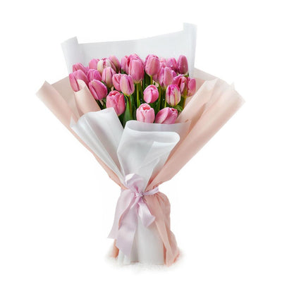 America Blooms Flower Delivery - America Blooms Flower Gifts - Pink Tulip Bouquet