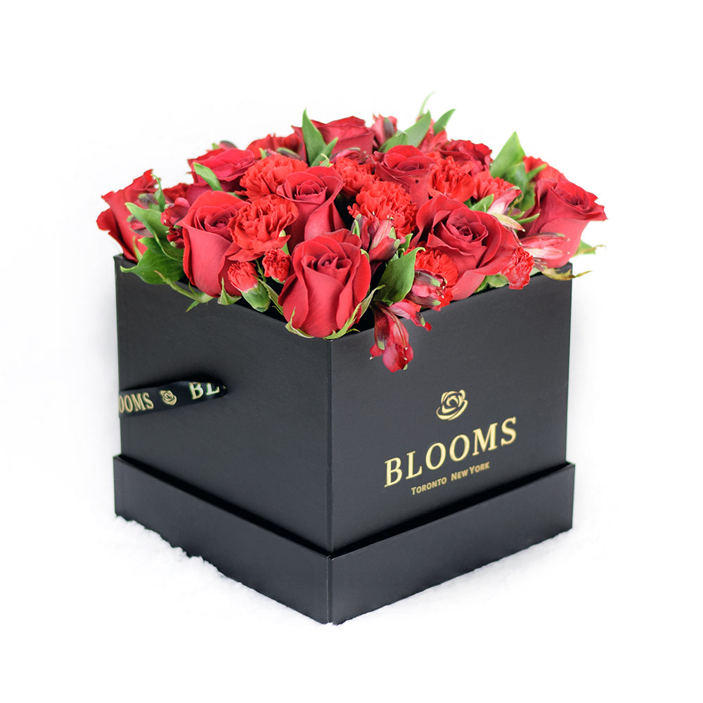 Red Radiance Hat Box - Red Rose. America Blooms- America Blooms Delivery