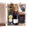 Snack & Champagne Gift Box, champagne gift, champagne, sparkling wine, sparkling wine gift, gourmet gift, gourmet, cheese gift, cheese. America Blooms  Delivery