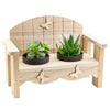 Succulent Greenhouse Garden Bench, planter arrangement with a potted succulent, from America Blooms - America Delivery.