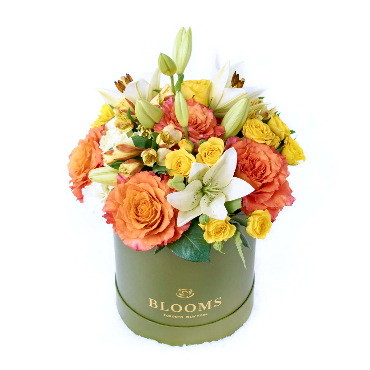 The Summer Glow Mixed Arrangement features a selection of beautiful roses, lilies, daisies, alstroemeria and carnations in a sleek designer box – ready to be delivered to your loved ones on any special occasion, from America Blooms - America Delivery.