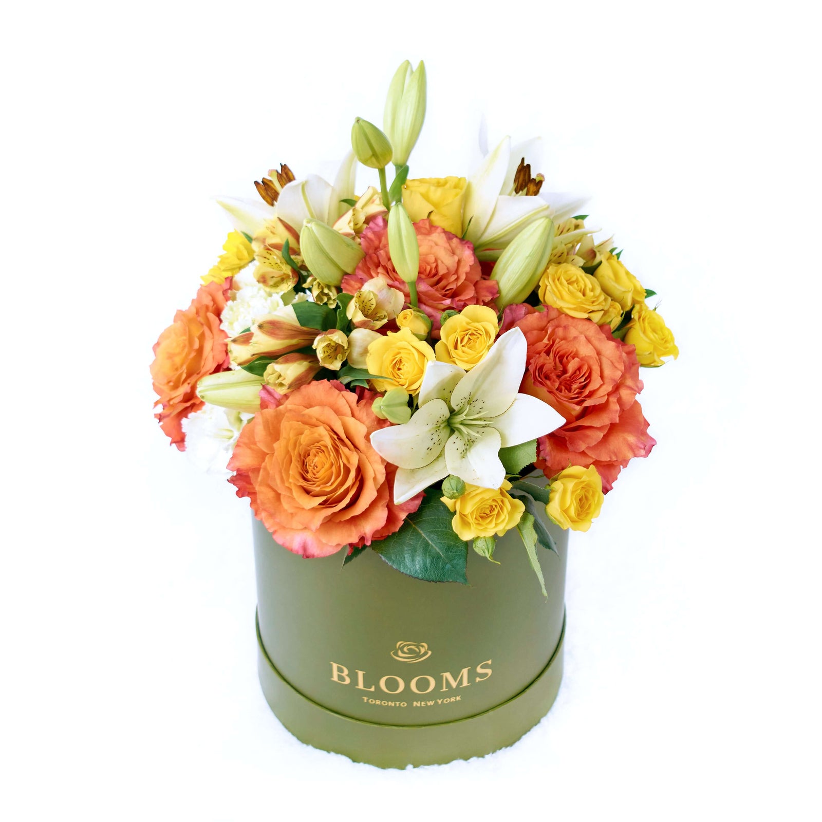 The Summer Glow Mixed Arrangement features a selection of beautiful roses, lilies, daisies, alstroemeria and carnations in a sleek designer box – ready to be delivered to your loved ones on any special occasion, from America Blooms - America Delivery.