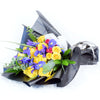 Summer Meadow Mixed Floral Bouquet. Yellow Rose and Iris Mixed Bouquet from America Blooms - Same Day America Delivery.