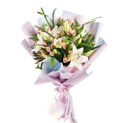 Summer Splash Lily Bouquet, from America Blooms - Same Day America Delivery.