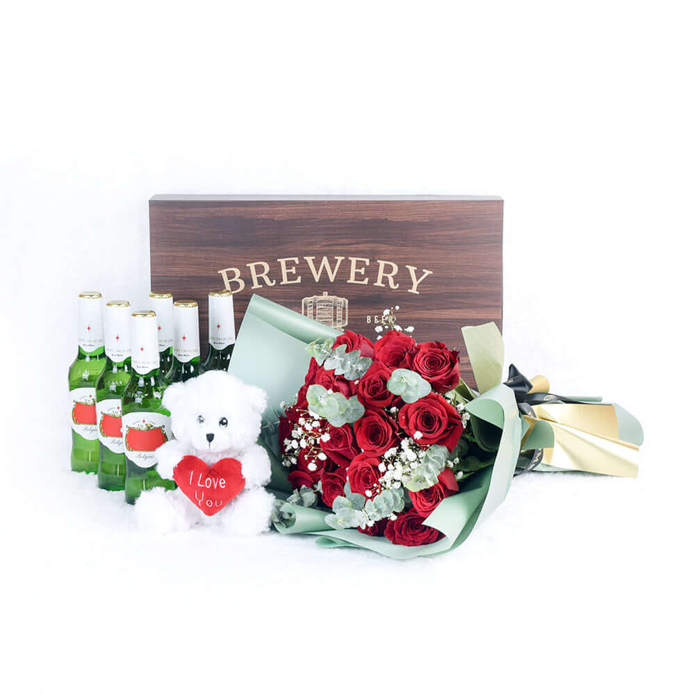 Time To Celebrate Flowers &amp; Beer Gift, from America Blooms - America Delivery.
