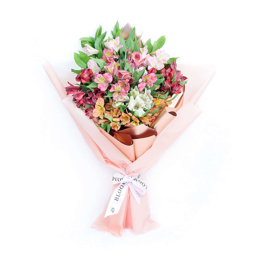 A Wonderful Versailles Dreams Peruvian Lily Bouquet, Blooms America Delivery