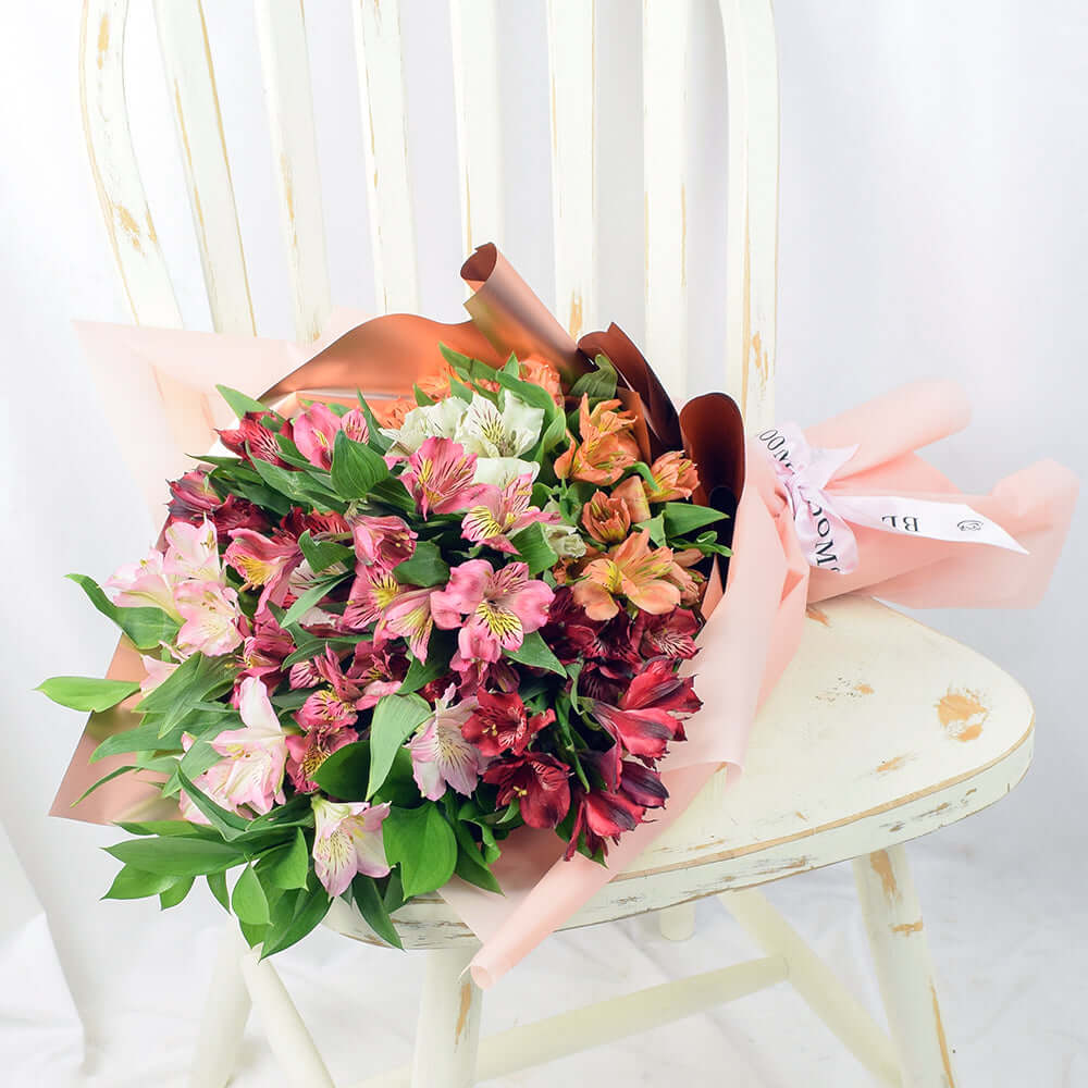 A Wonderful Versailles Dreams Peruvian Lily Bouquet, Blooms America Delivery