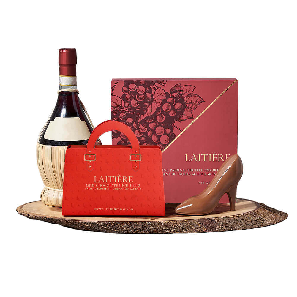 Wine &amp; Chocolate Pairing Gift Set, wine gift, wine, gourmet gift, gourmet, chocolate gift, chocolate. America Blooms delivery.